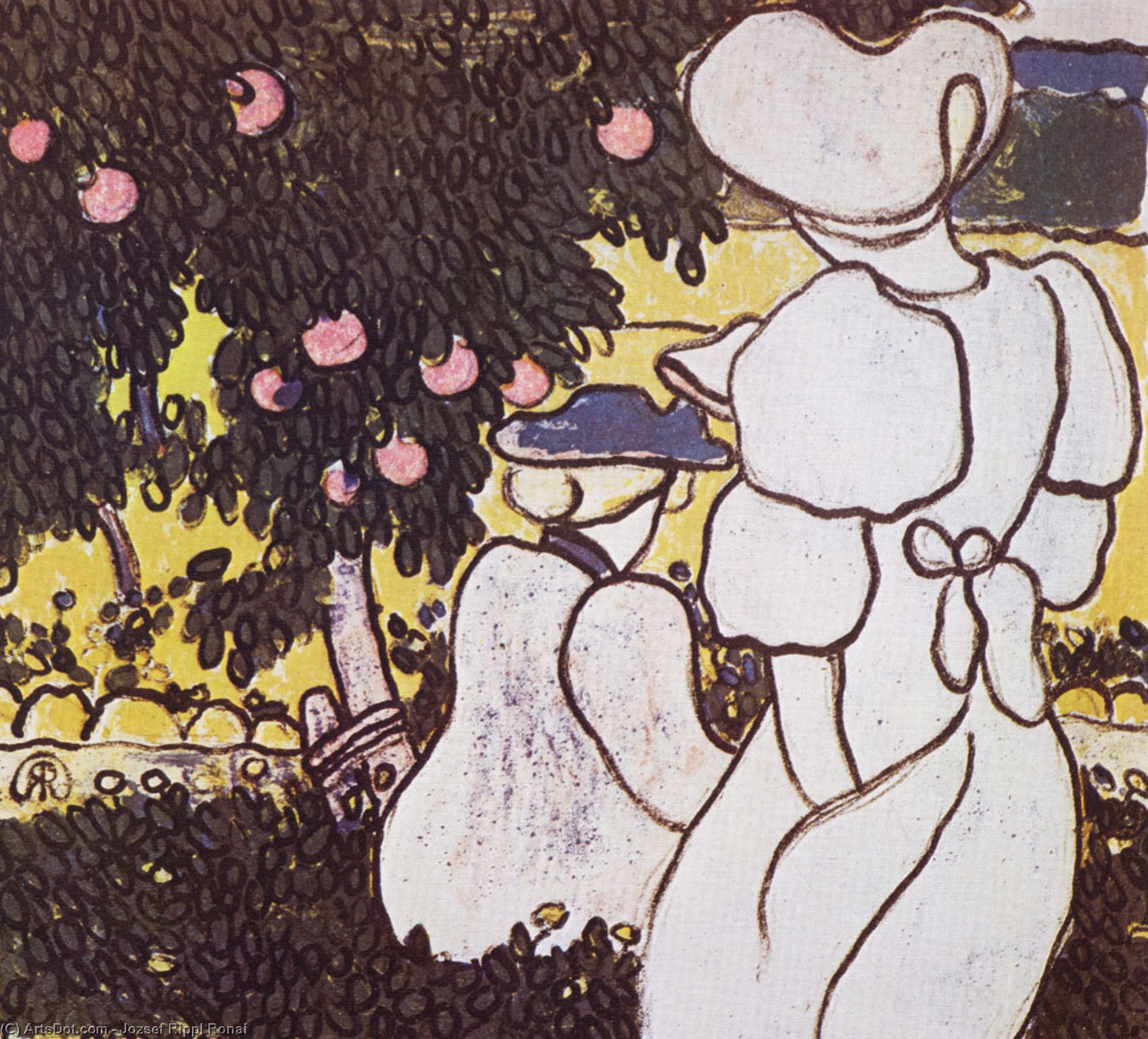 WikiOO.org - Encyclopedia of Fine Arts - Lukisan, Artwork Jozsef Rippl Ronai - Les Vierges