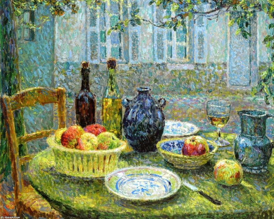 Wikioo.org - The Encyclopedia of Fine Arts - Painting, Artwork by Henri Eugène Augustin Le Sidaner - Le Table de Pierre, Gerberoy