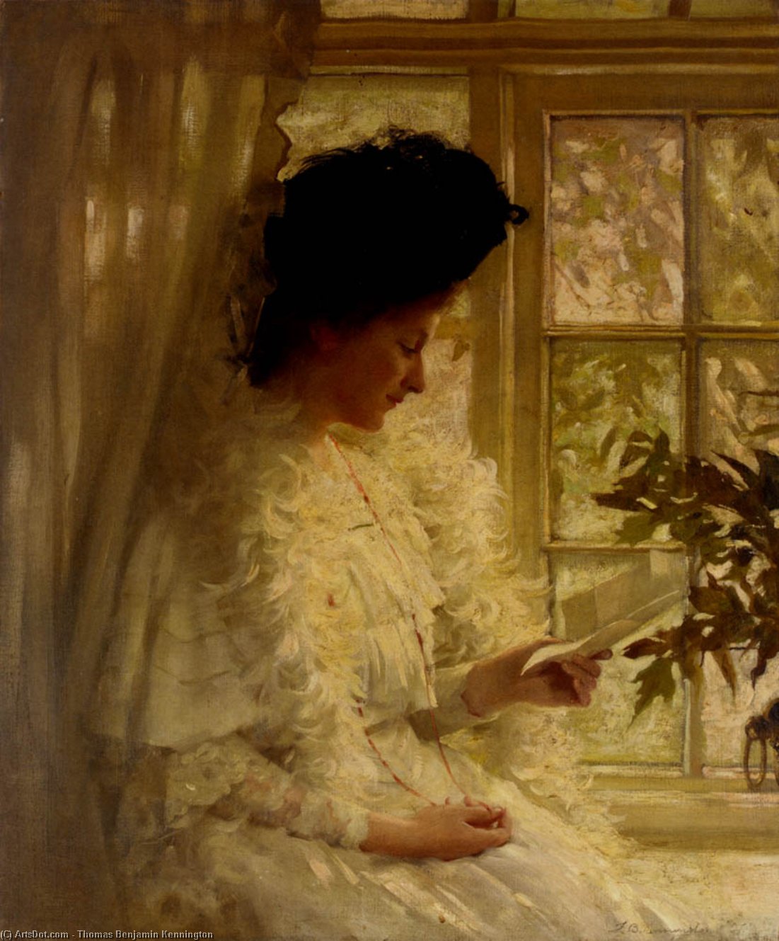 Wikioo.org - The Encyclopedia of Fine Arts - Painting, Artwork by Thomas Benjamin Kennington - The Letter