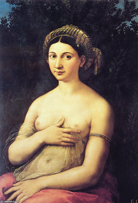 WikiOO.org - Encyclopedia of Fine Arts - Lukisan, Artwork Raphael (Raffaello Sanzio Da Urbino) - La Fornarina (also known as Portrait of a Young Woman)