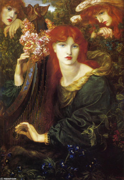 Wikioo.org - The Encyclopedia of Fine Arts - Painting, Artwork by Dante Gabriel Rossetti - La Ghirlandata