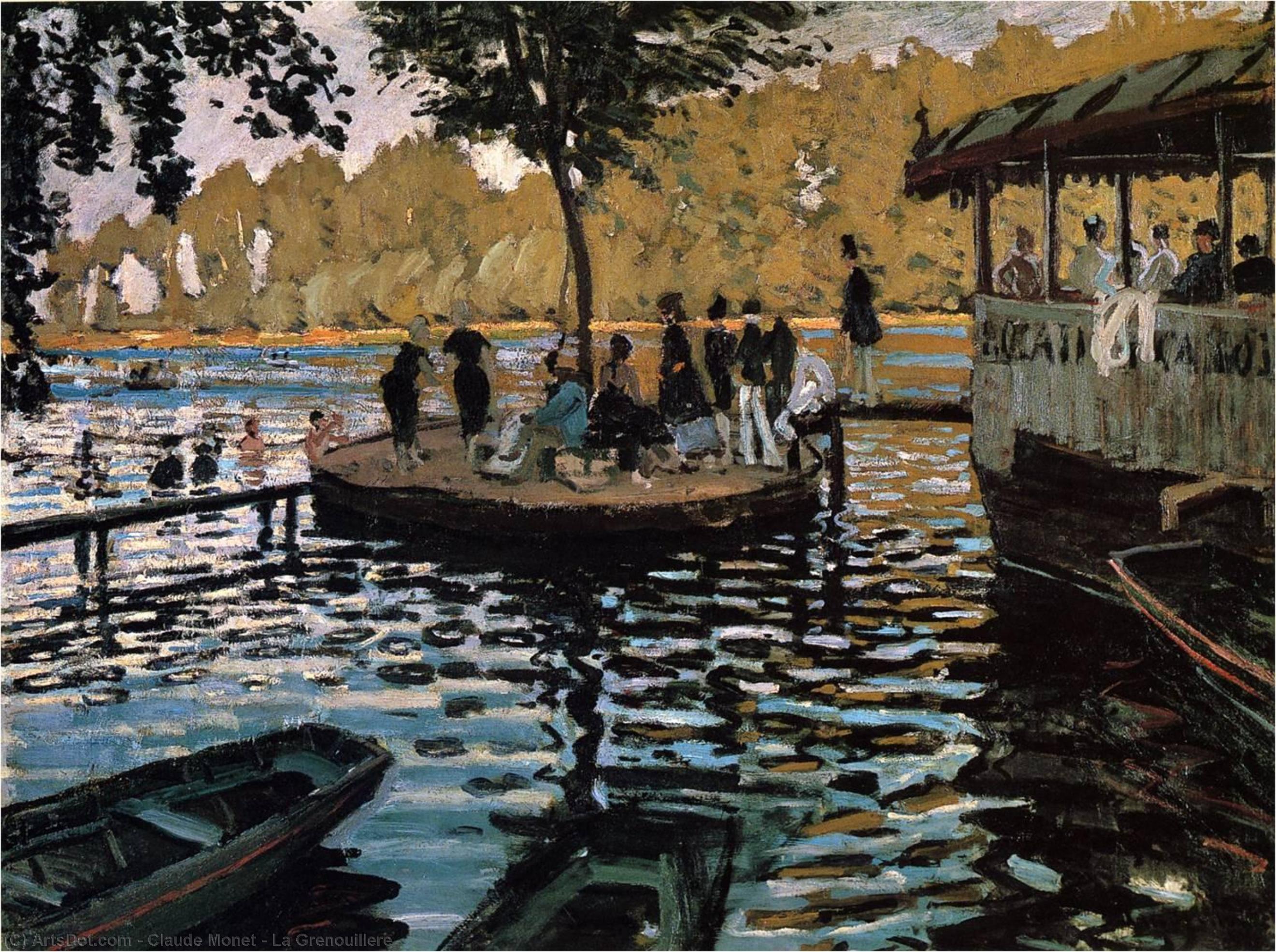 WikiOO.org - Enciklopedija dailės - Tapyba, meno kuriniai Claude Monet - La Grenouillere