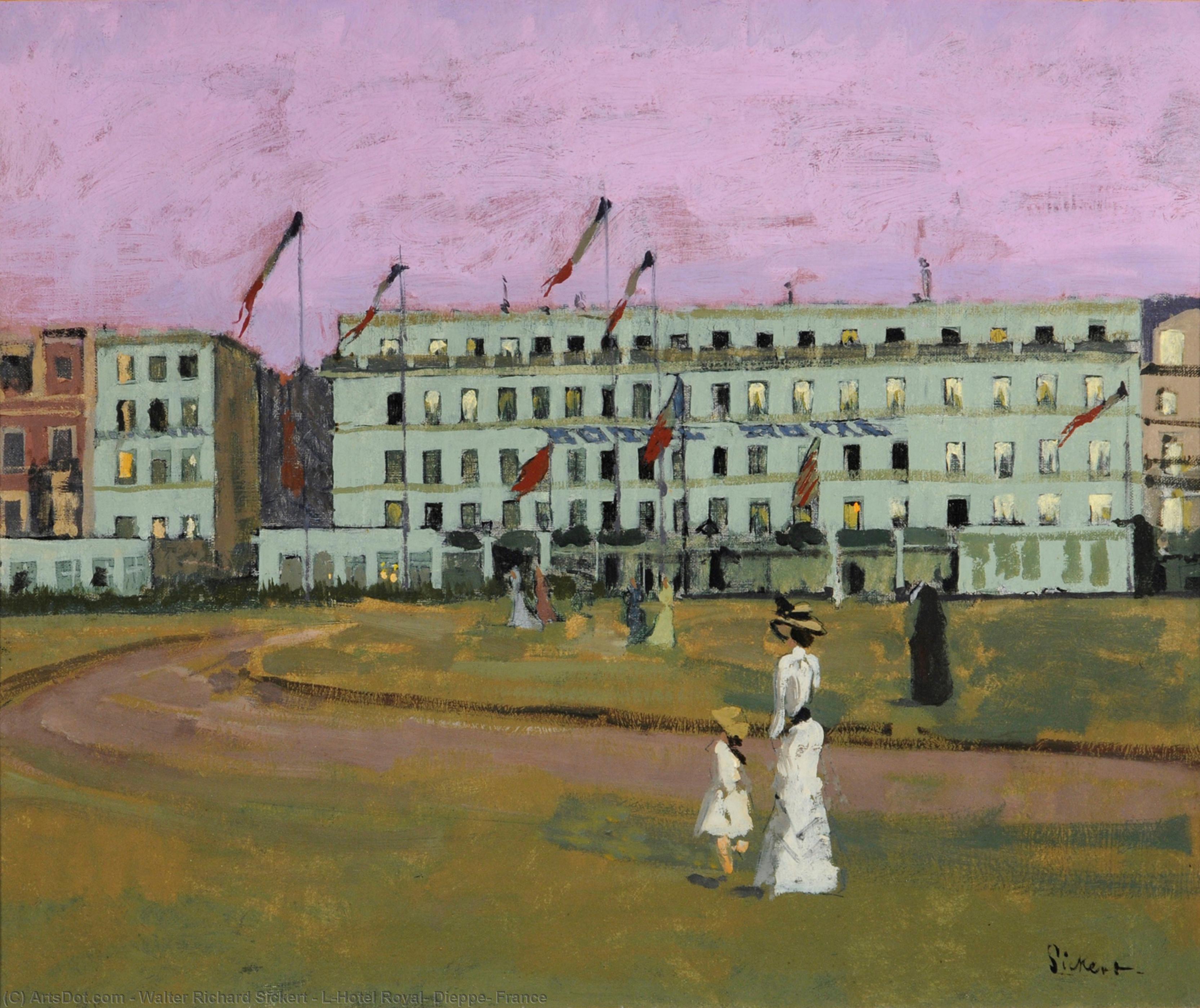 Wikioo.org - The Encyclopedia of Fine Arts - Painting, Artwork by Walter Richard Sickert - L'Hotel Royal, Dieppe, France