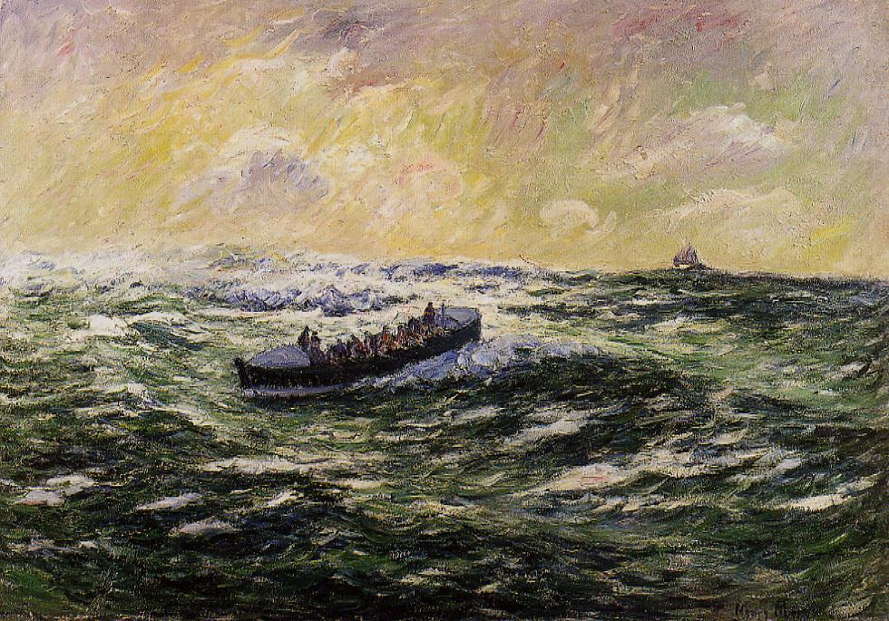 Wikioo.org - The Encyclopedia of Fine Arts - Painting, Artwork by Henri Moret - Lifeboat at Audierne