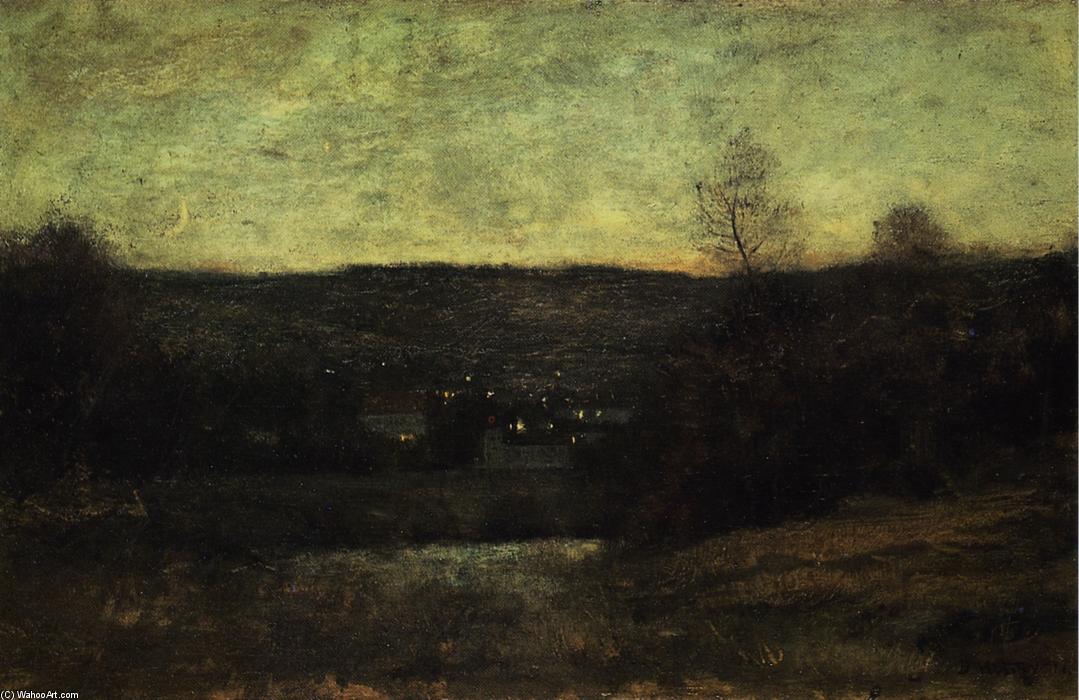 Wikioo.org - The Encyclopedia of Fine Arts - Painting, Artwork by Dwight William Tryon - A Lighted Village