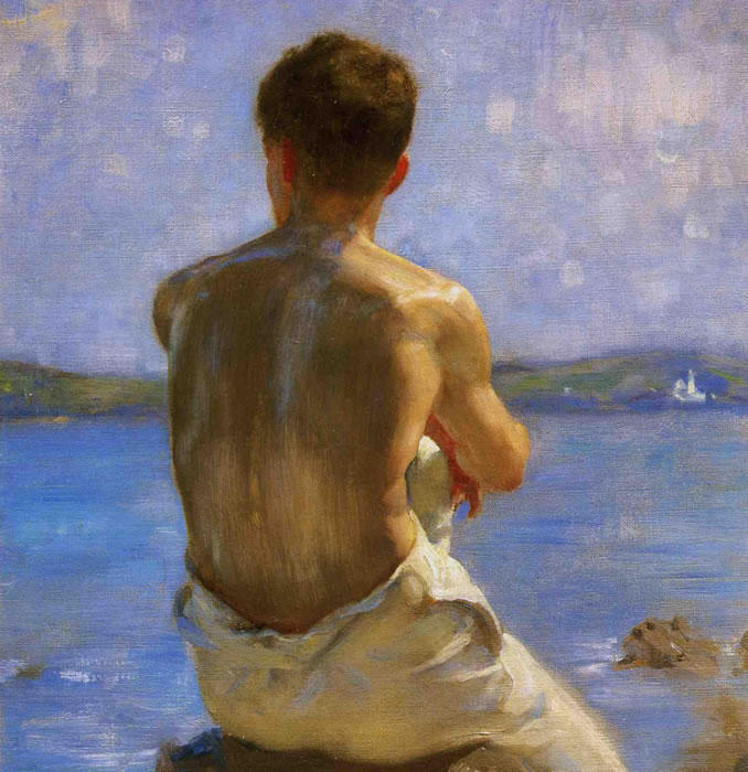 Wikioo.org - The Encyclopedia of Fine Arts - Painting, Artwork by Henry Scott Tuke - The Lighthouse