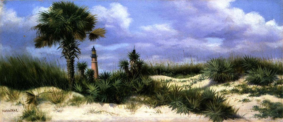 Wikioo.org - The Encyclopedia of Fine Arts - Painting, Artwork by William Aiken Walker - Lighthouse at Ponce Park
