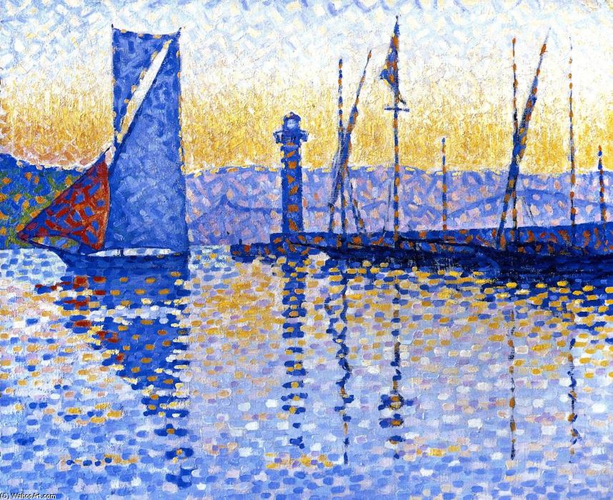 Wikioo.org - The Encyclopedia of Fine Arts - Painting, Artwork by Paul Signac - The Lighthouse, Saint-Tropez
