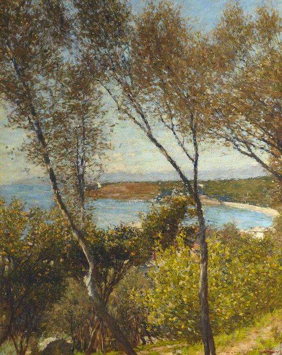 Wikioo.org - The Encyclopedia of Fine Arts - Painting, Artwork by Henry Herbert La Thangue - A Ligurian Bay