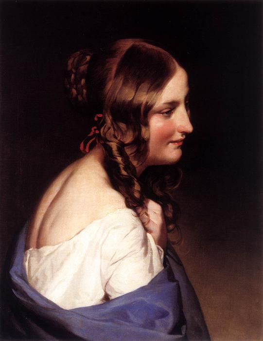 WikiOO.org – 美術百科全書 - 繪畫，作品 Friedrich Ritter Von Amerling - 像 的 一个 女孩