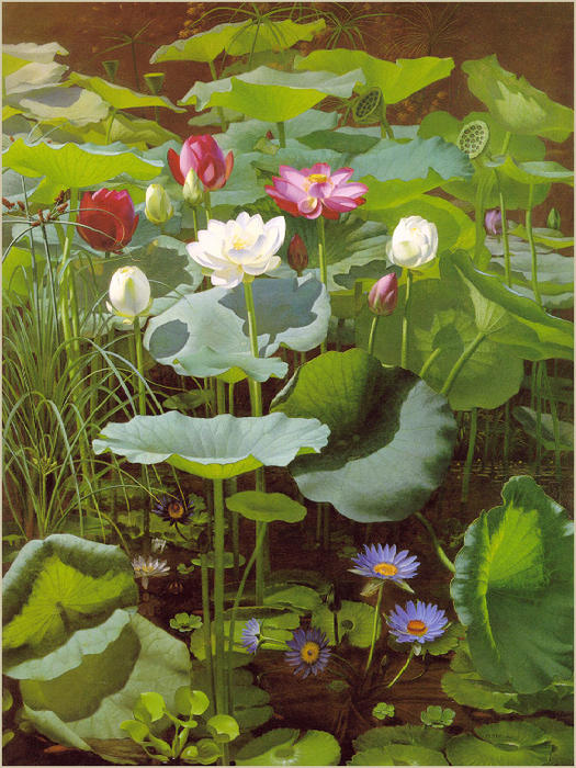 WikiOO.org - Encyclopedia of Fine Arts - Festés, Grafika Otto Didrik Ottesen - Lily Pond