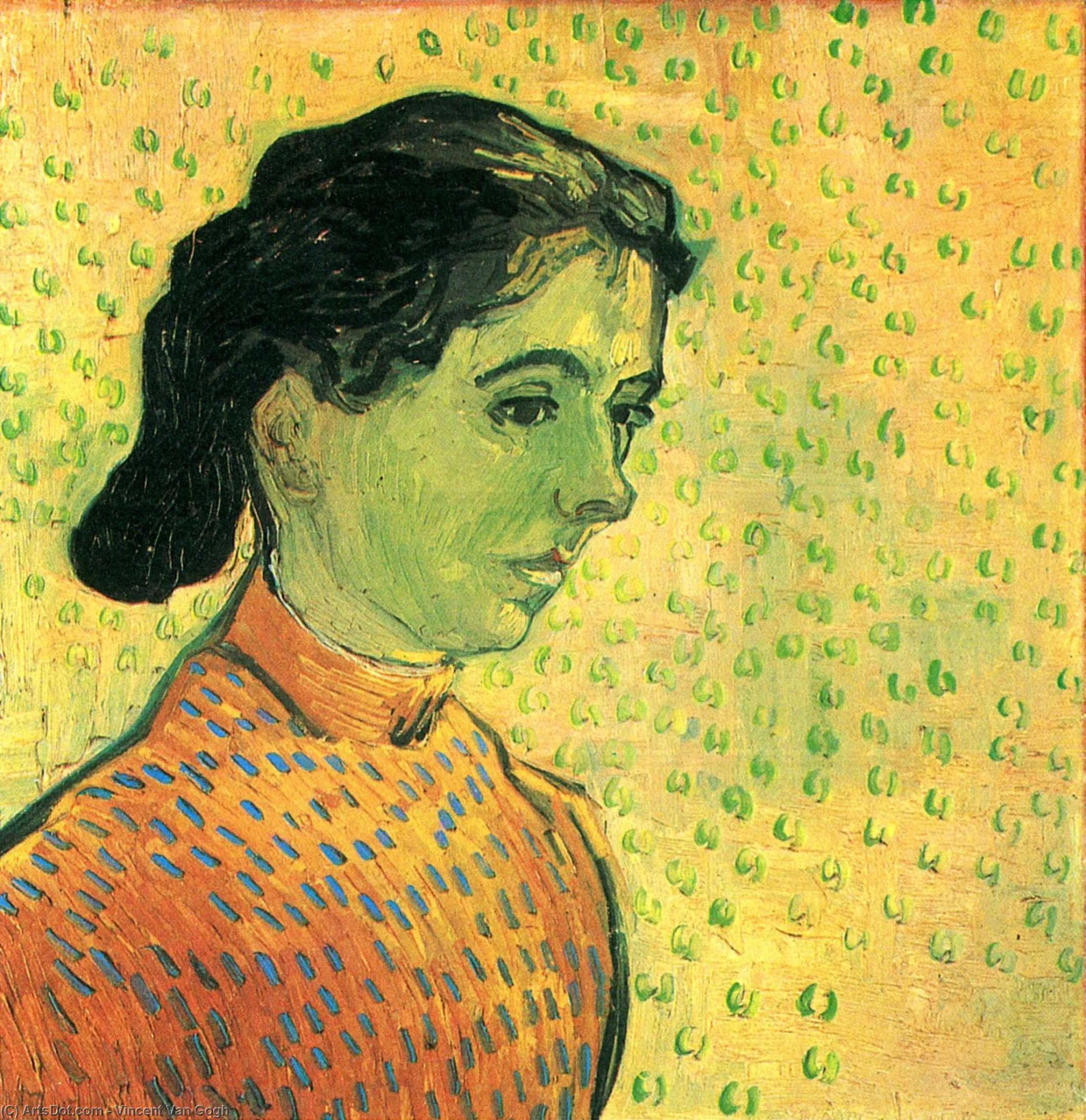 WikiOO.org - Encyclopedia of Fine Arts - Maleri, Artwork Vincent Van Gogh - The Little Arlesienne