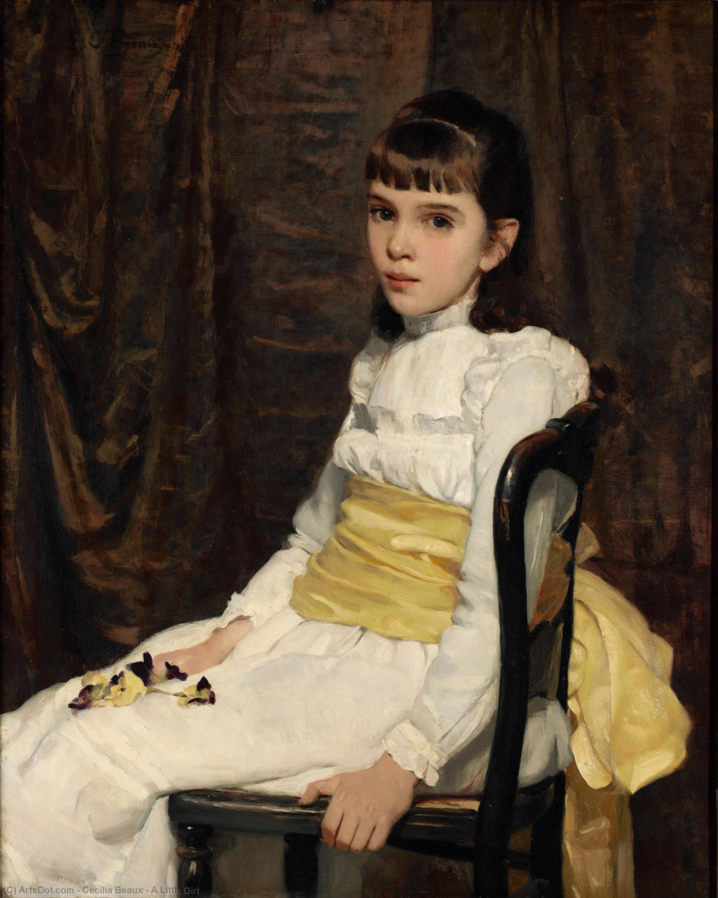 Wikoo.org - موسوعة الفنون الجميلة - اللوحة، العمل الفني Cecilia Beaux - A Little Girl