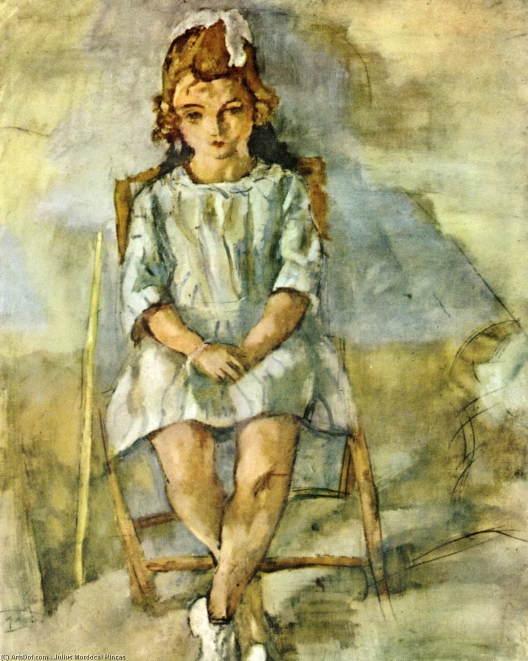 WikiOO.org - אנציקלופדיה לאמנויות יפות - ציור, יצירות אמנות Julius Mordecai Pincas - Little Girl