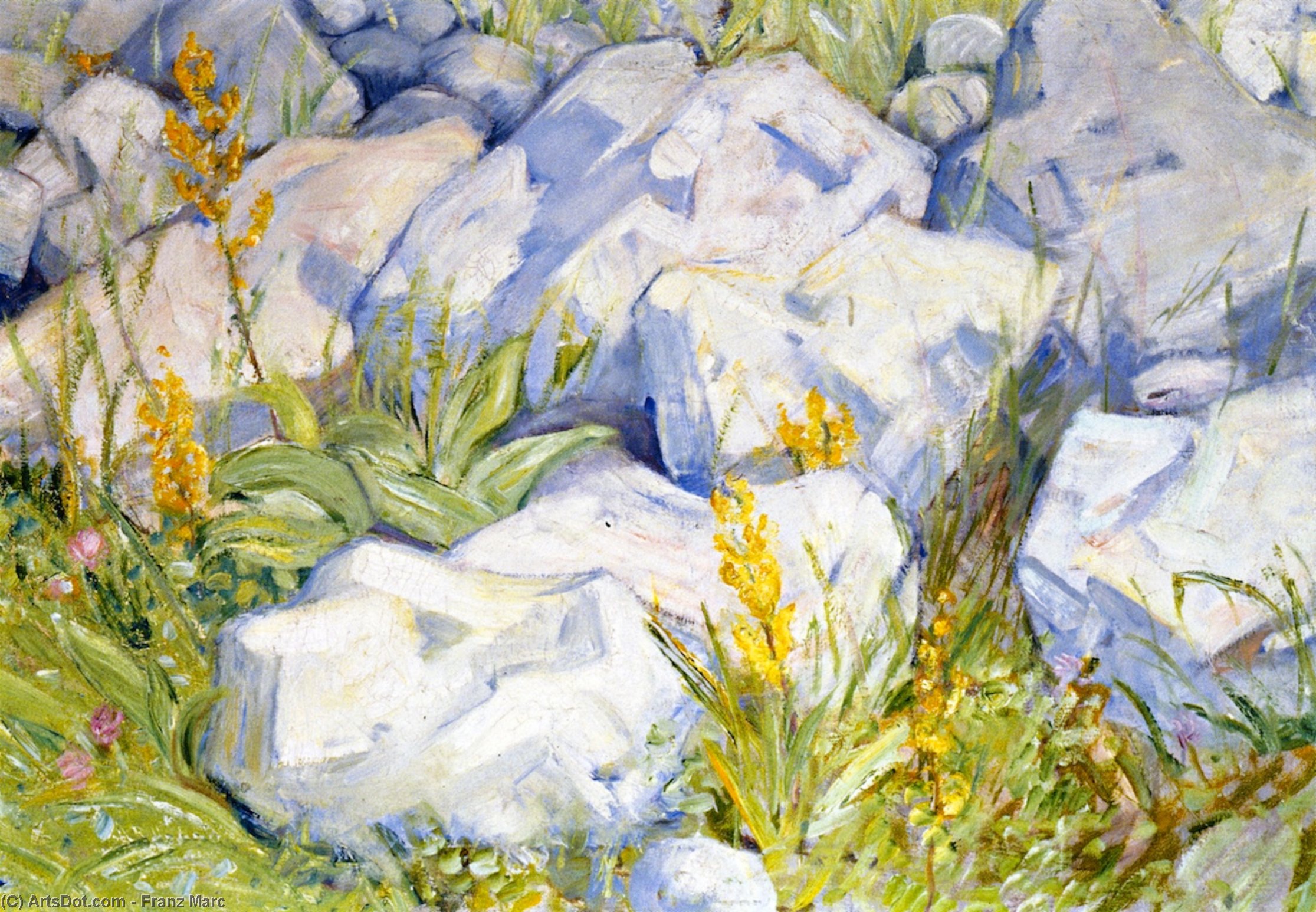 WikiOO.org - Encyclopedia of Fine Arts - Malba, Artwork Franz Marc - Little Study of Stones
