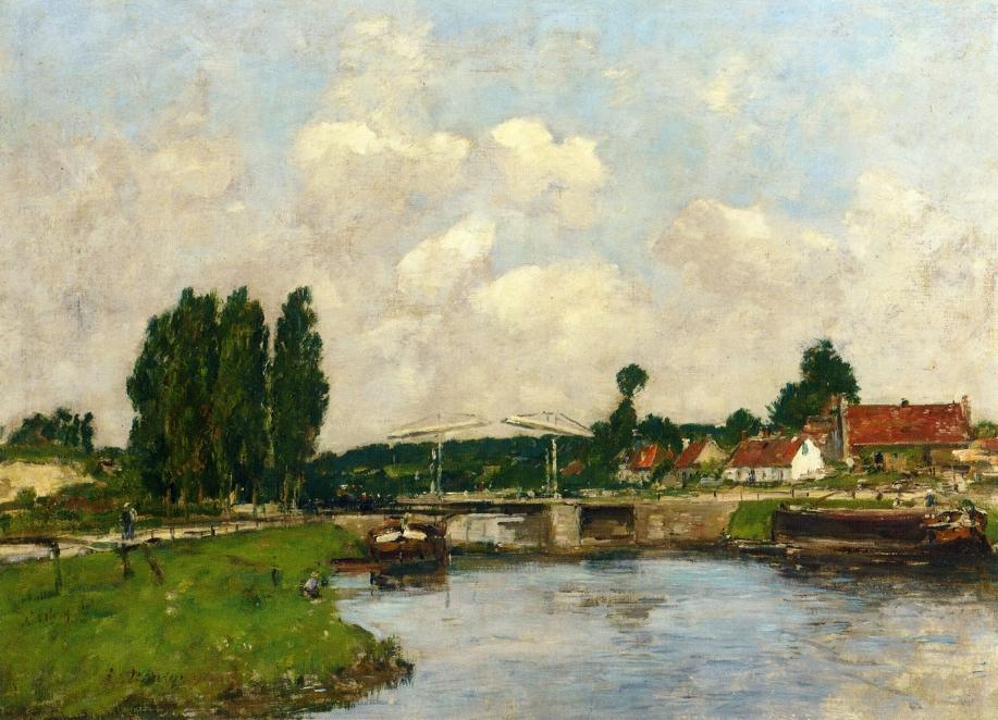 Wikioo.org - The Encyclopedia of Fine Arts - Painting, Artwork by Eugène Louis Boudin - The Lock at Saint-Valery-sur-Somme