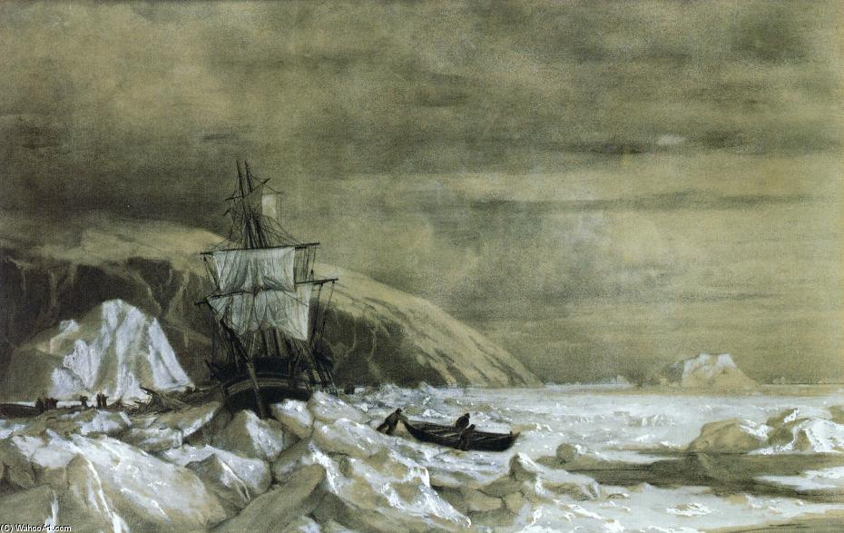 WikiOO.org - Encyclopedia of Fine Arts - Maľba, Artwork William Bradford - Locked In - Baffin Bay