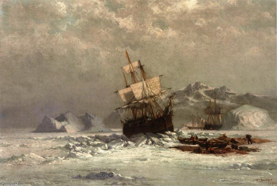 Wikioo.org - Die Enzyklopädie bildender Kunst - Malerei, Kunstwerk von William Bradford - In Eis gesperrt