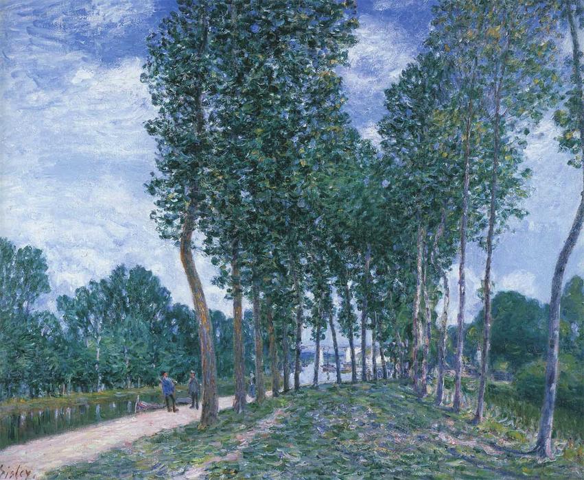 WikiOO.org - Enciclopédia das Belas Artes - Pintura, Arte por Alfred Sisley - The Loing River at Moret
