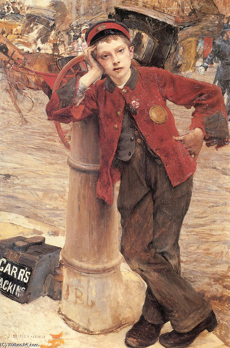 WikiOO.org - Енциклопедия за изящни изкуства - Живопис, Произведения на изкуството Jules Bastien Lepage - London Bootblack