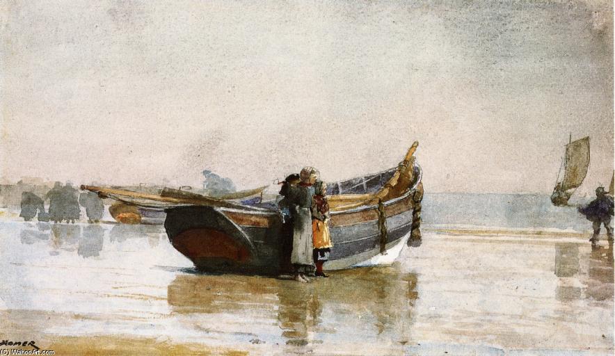 WikiOO.org - Encyclopedia of Fine Arts - Festés, Grafika Winslow Homer - Looking Out to Sea