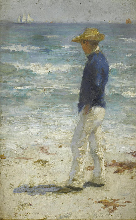 Wikioo.org - The Encyclopedia of Fine Arts - Painting, Artwork by Henry Scott Tuke - Looking Out To Sea