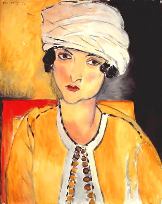 Wikoo.org - موسوعة الفنون الجميلة - اللوحة، العمل الفني Henri Matisse - Lorette with Turban and Yellow Jacket