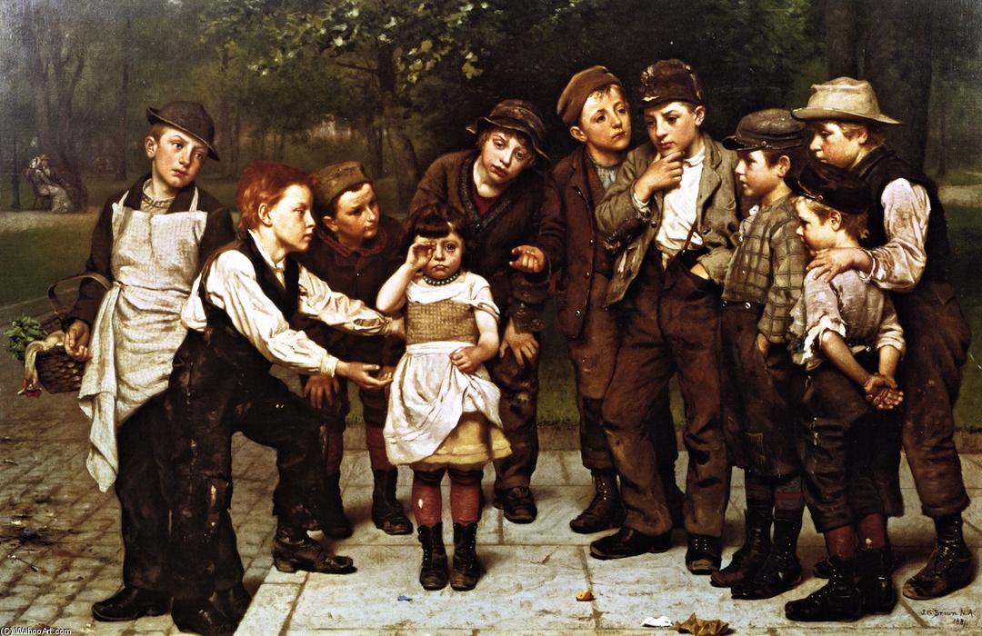WikiOO.org - אנציקלופדיה לאמנויות יפות - ציור, יצירות אמנות John George Brown - The Lost Child
