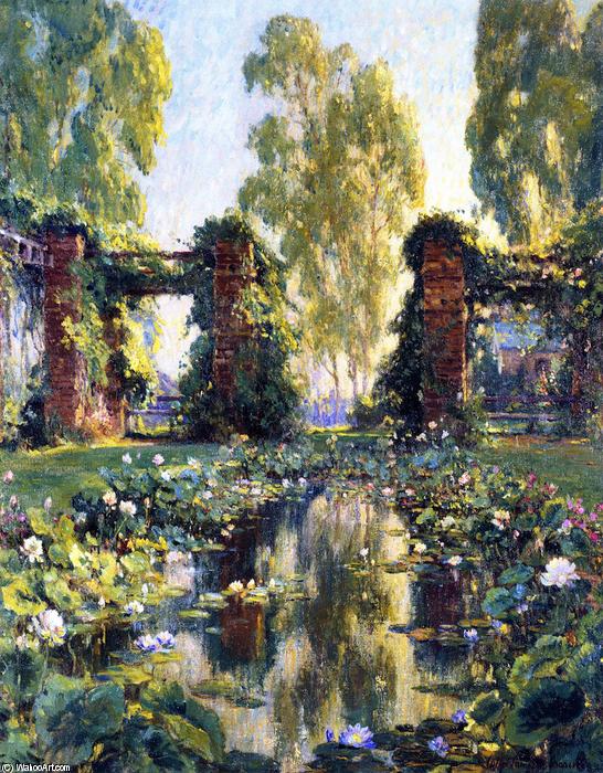 Wikioo.org - The Encyclopedia of Fine Arts - Painting, Artwork by Colin Campbell Cooper - The Lotus Pond, El Encanto, Santa Barbara