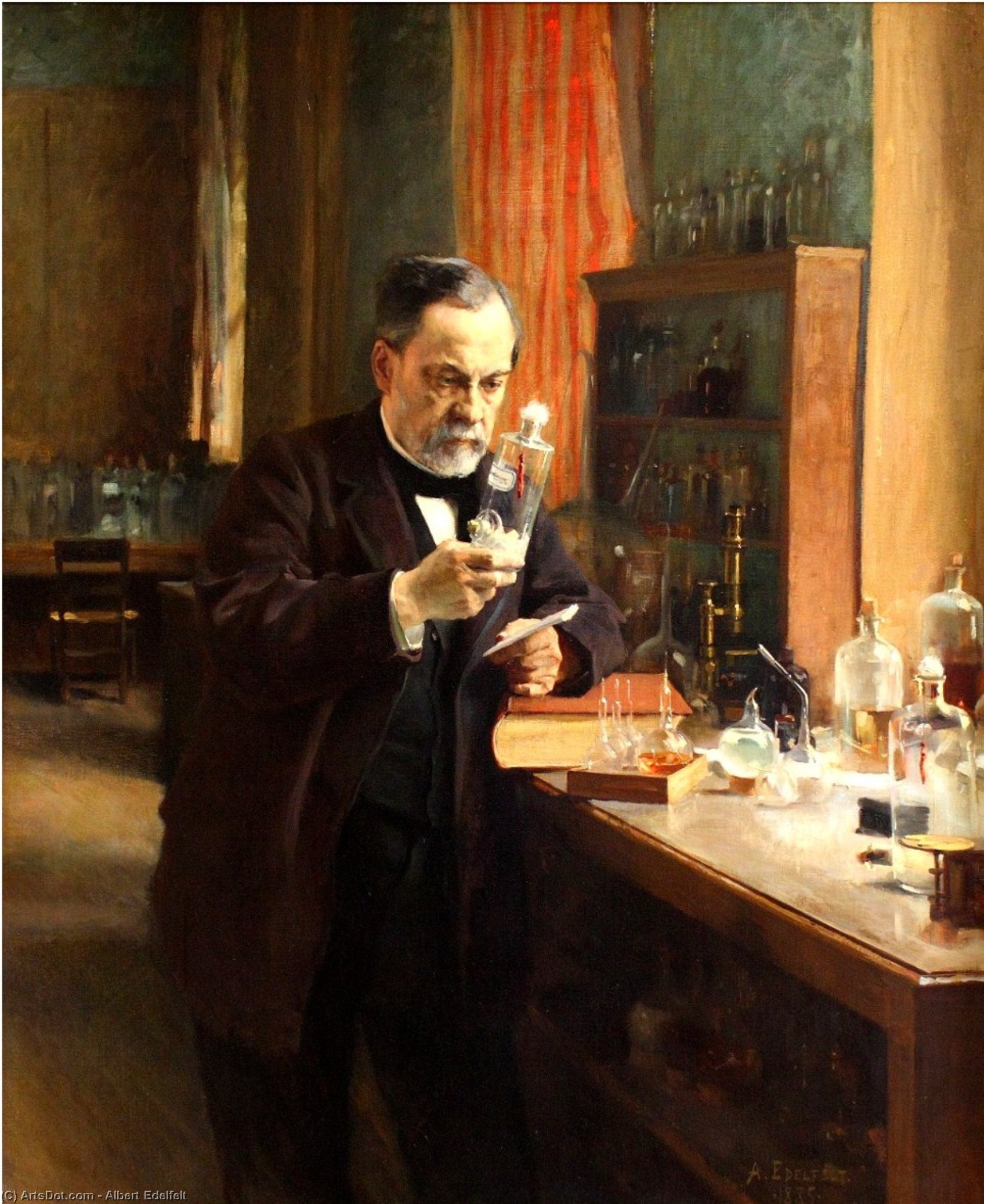 Wikioo.org - The Encyclopedia of Fine Arts - Painting, Artwork by Albert Edelfelt - Louis Pasteur