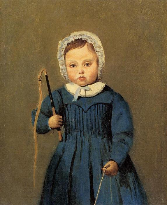 Wikioo.org – La Enciclopedia de las Bellas Artes - Pintura, Obras de arte de Jean Baptiste Camille Corot - robert louis como un niño