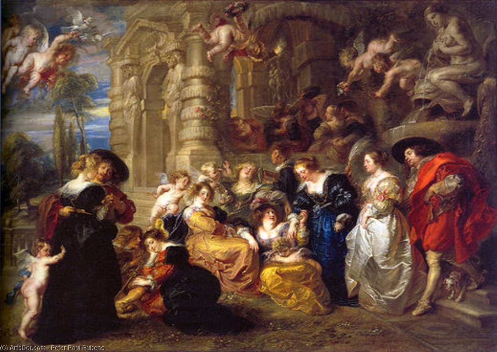 Wikioo.org – La Enciclopedia de las Bellas Artes - Pintura, Obras de arte de Peter Paul Rubens - amor jardín