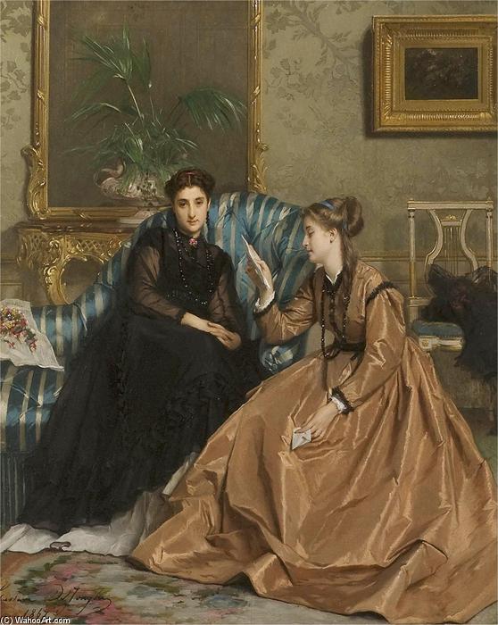 WikiOO.org - Енциклопедия за изящни изкуства - Живопис, Произведения на изкуството Gustave Leonard De Jonghe - The Love Letter