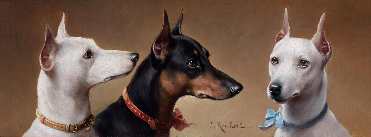Wikioo.org - The Encyclopedia of Fine Arts - Painting, Artwork by Carl Reichert - Lovely dogs