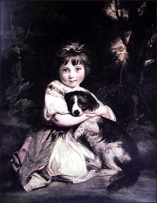 Wikioo.org - สารานุกรมวิจิตรศิลป์ - จิตรกรรม Joshua Reynolds - Love Me, Love my Dog