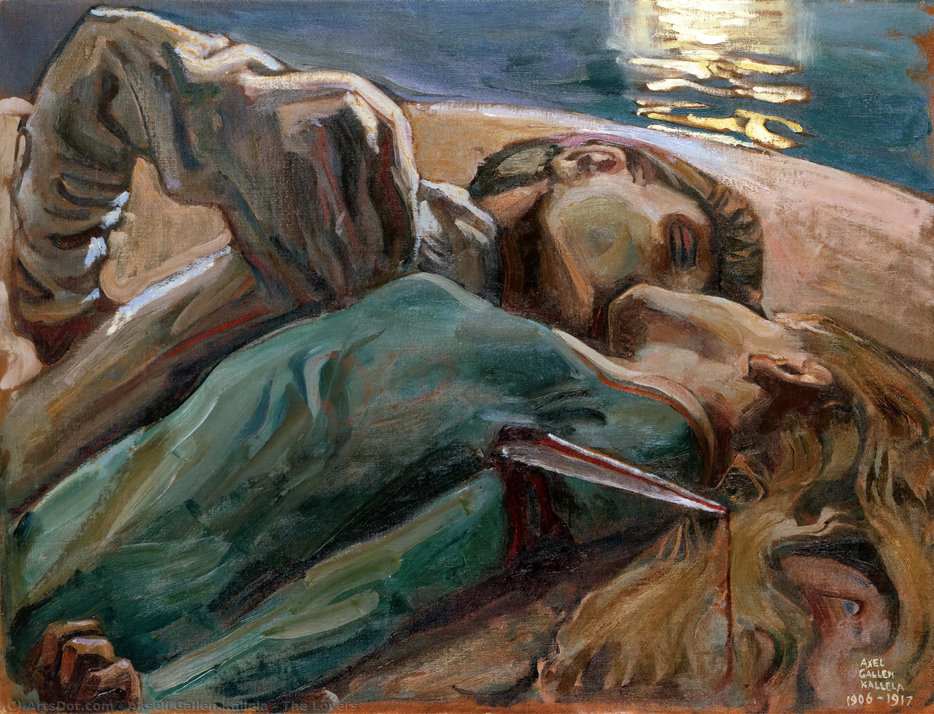 WikiOO.org - Encyclopedia of Fine Arts - Lukisan, Artwork Akseli Gallen Kallela - The Lovers