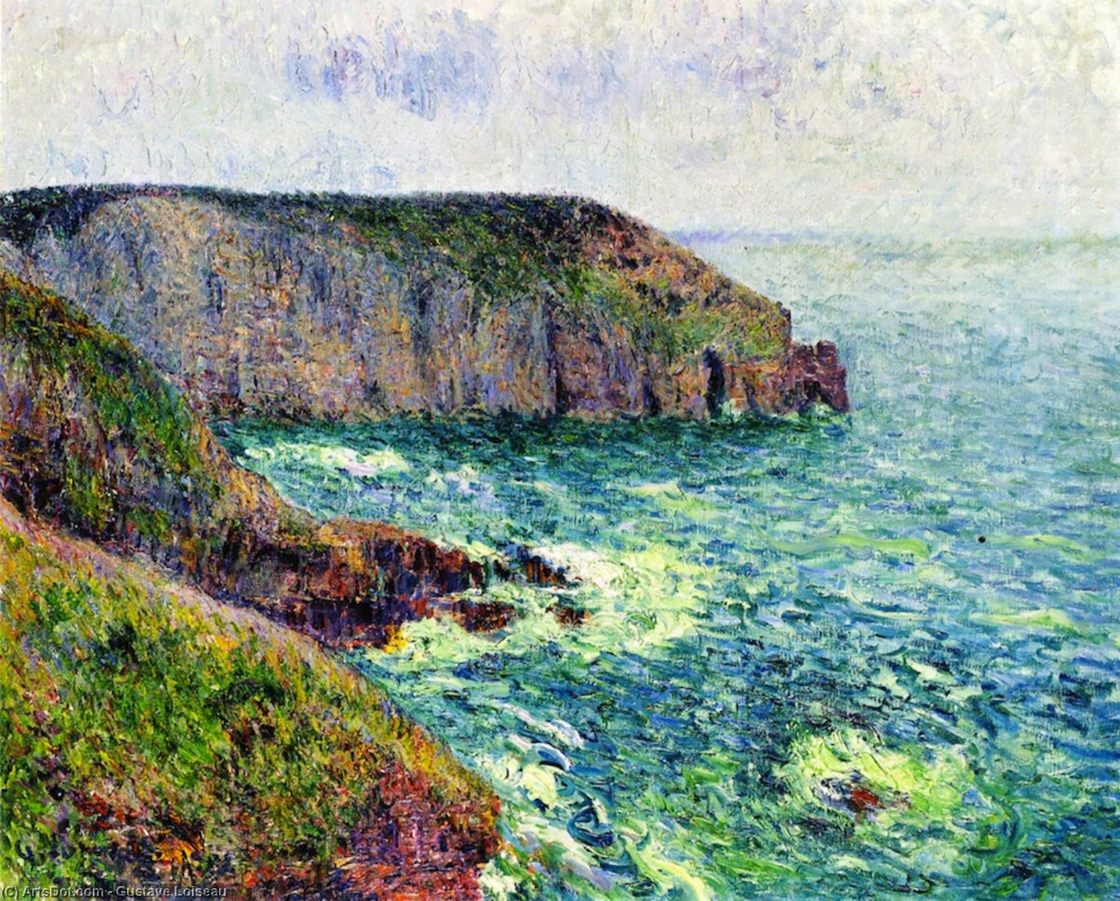 Wikioo.org - The Encyclopedia of Fine Arts - Painting, Artwork by Gustave Loiseau - La Pointe du Jars, Cap Frehel
