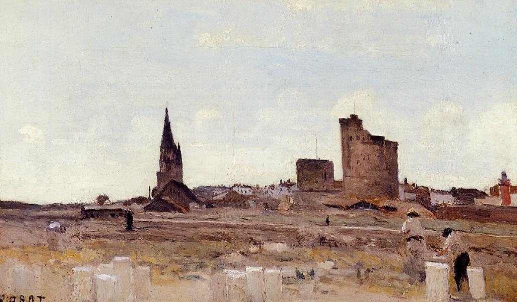 Wikioo.org - The Encyclopedia of Fine Arts - Painting, Artwork by Jean Baptiste Camille Corot - La Rochelle - Quarry near the Port Entrance