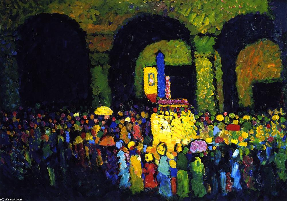 Wikioo.org – La Enciclopedia de las Bellas Artes - Pintura, Obras de arte de Wassily Kandinsky - Ludwigkirche en murnau