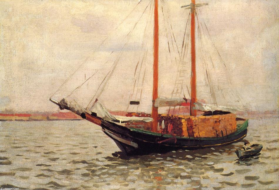 WikiOO.org - אנציקלופדיה לאמנויות יפות - ציור, יצירות אמנות Thomas Pollock Anshutz - Lumber Boat