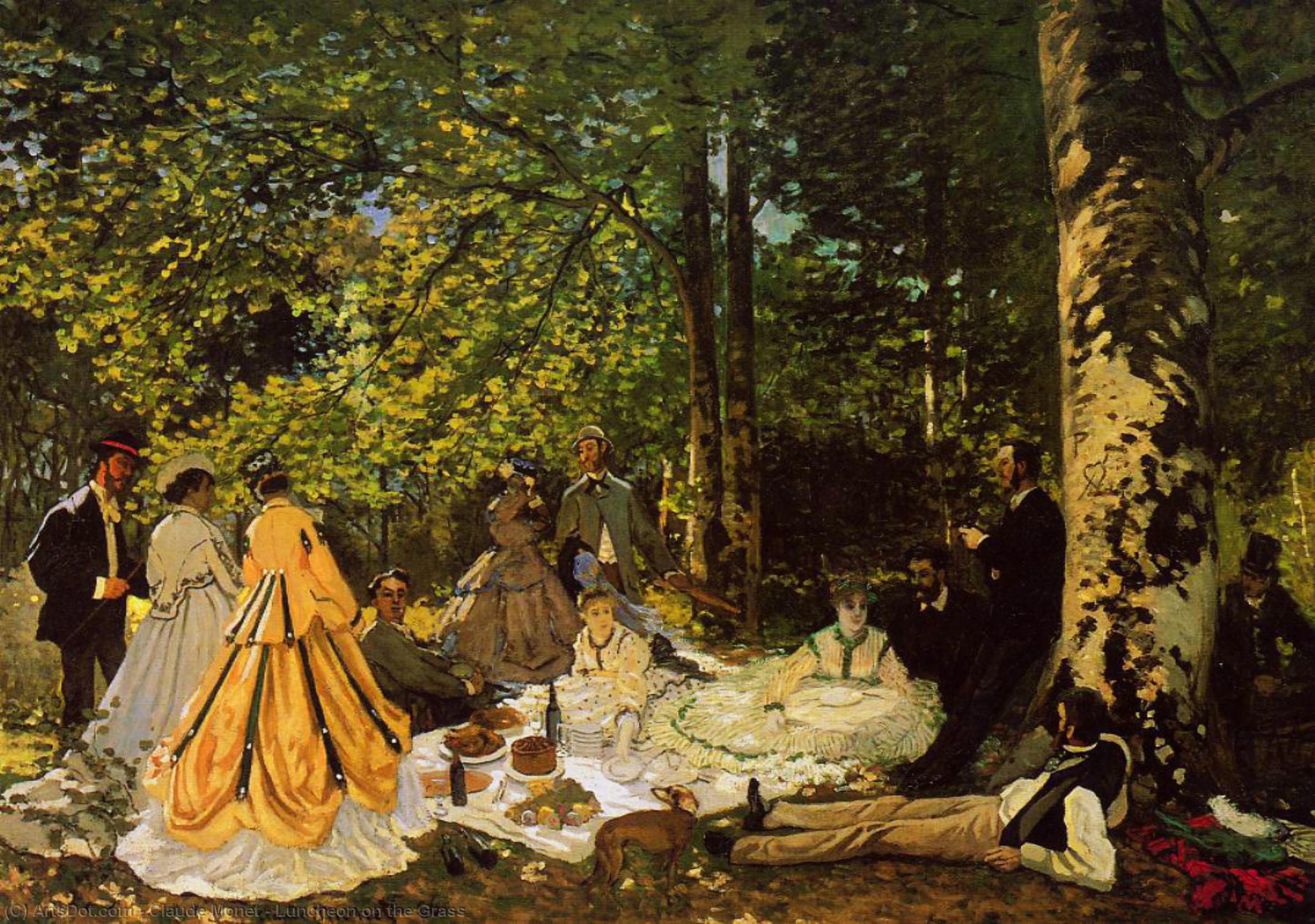 Wikioo.org - Bách khoa toàn thư về mỹ thuật - Vẽ tranh, Tác phẩm nghệ thuật Claude Monet - Luncheon on the Grass