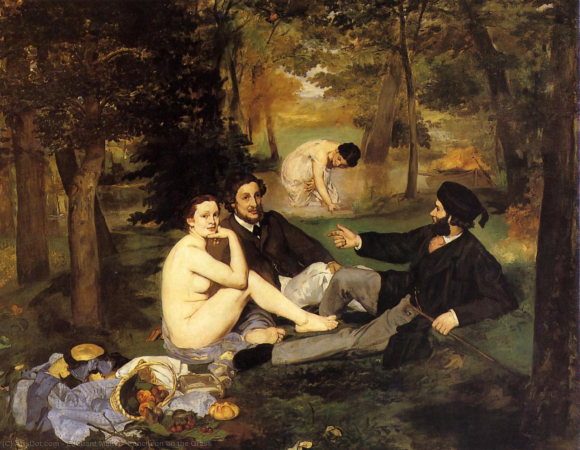 Wikoo.org - موسوعة الفنون الجميلة - اللوحة، العمل الفني Edouard Manet - Luncheon on the Grass