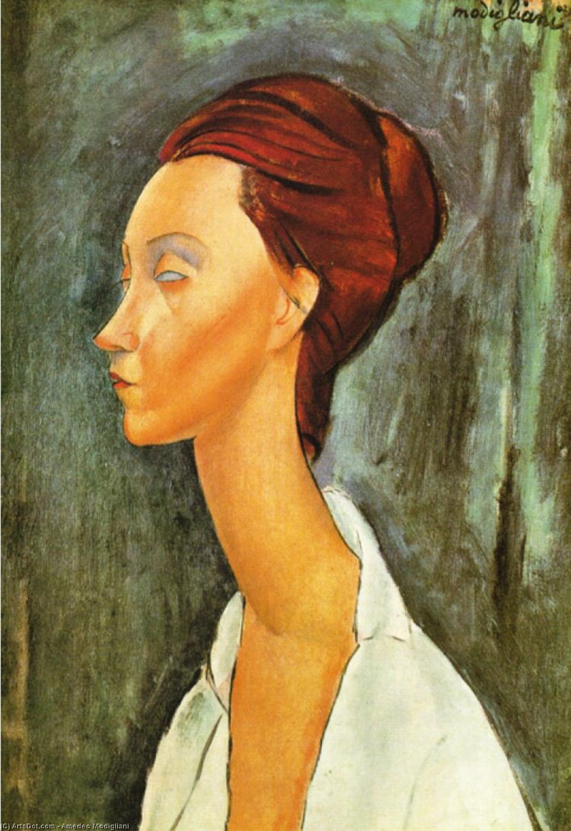 Wikioo.org - The Encyclopedia of Fine Arts - Painting, Artwork by Amedeo Modigliani - Lunia Czechovska