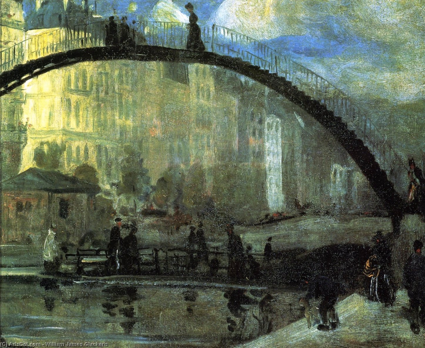 Wikioo.org - The Encyclopedia of Fine Arts - Painting, Artwork by William James Glackens - La Villette