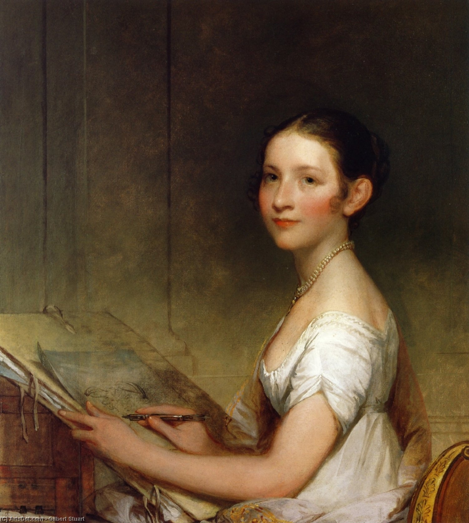 Wikioo.org - The Encyclopedia of Fine Arts - Painting, Artwork by Gilbert Stuart - Lydia Smith