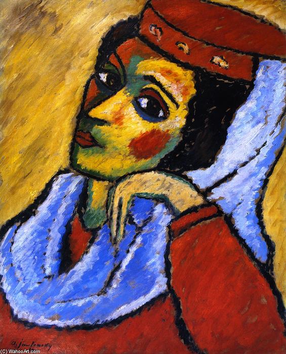 Wikioo.org - The Encyclopedia of Fine Arts - Painting, Artwork by Alexej Georgewitsch Von Jawlensky - Macedonian Woman