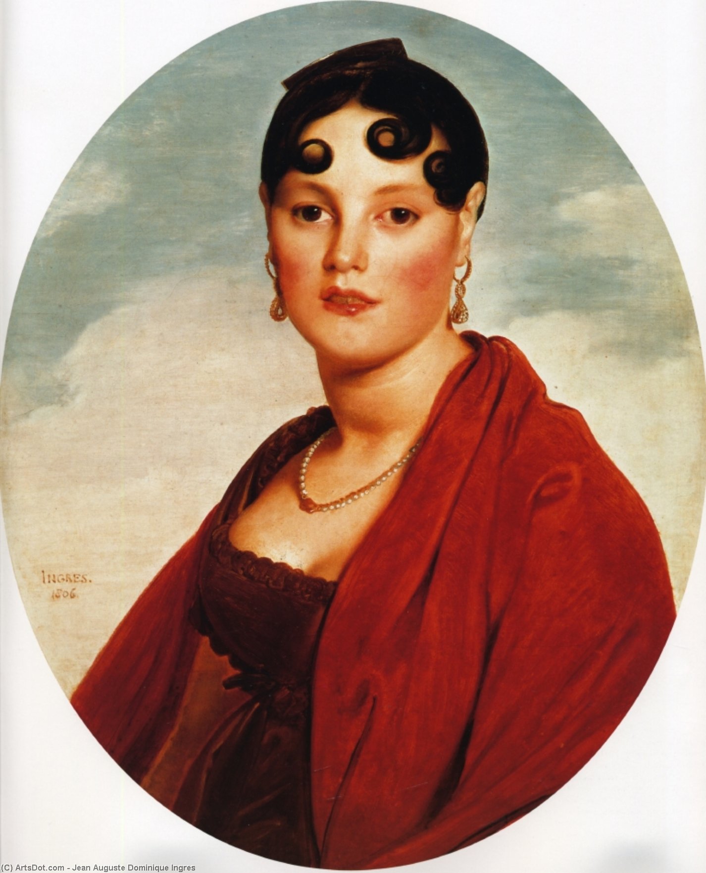 WikiOO.org – 美術百科全書 - 繪畫，作品 Jean Auguste Dominique Ingres - 夫人 Aymon ( 也被称为 拉贝尔zélie )