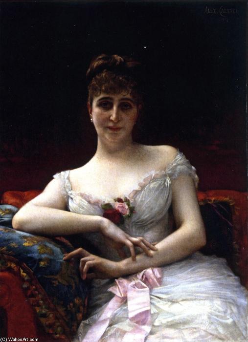 Wikioo.org – La Enciclopedia de las Bellas Artes - Pintura, Obras de arte de Alexandre Cabanel - Madame Edouart Herve