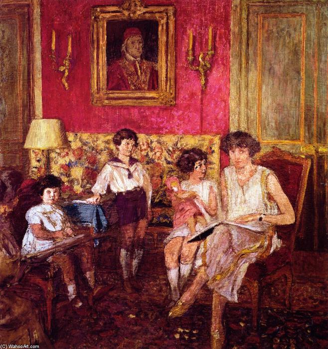 Wikioo.org - The Encyclopedia of Fine Arts - Painting, Artwork by Jean Edouard Vuillard - Madame Jean Bloch and Her Children
