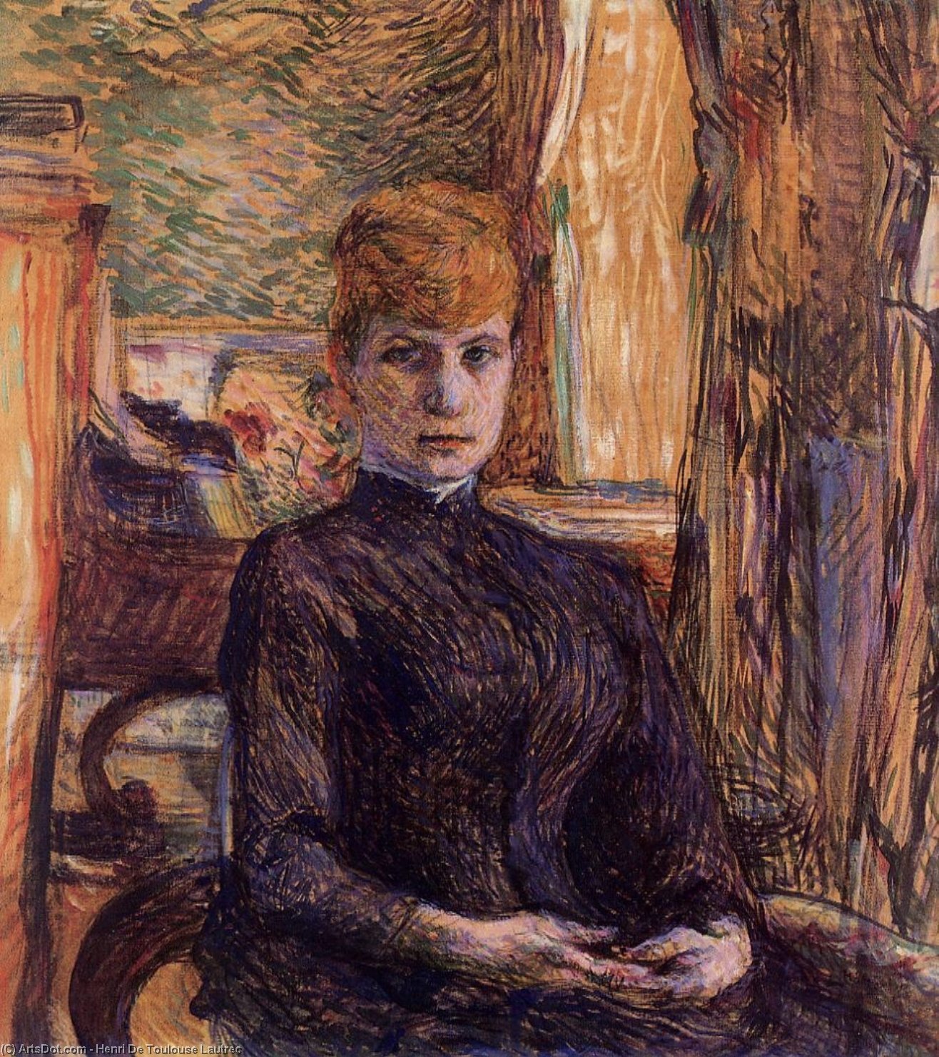 WikiOO.org - Encyclopedia of Fine Arts - Maleri, Artwork Henri De Toulouse Lautrec - Madame Juliette Pascal